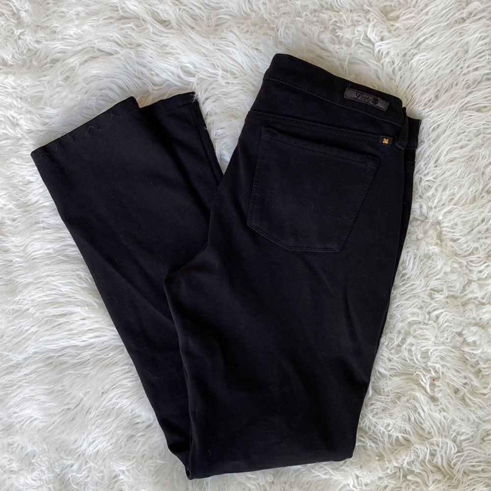 Lucky 🍀 Brand Black Five Zoe Ponte Straight Knit Stretch Pants Size 10